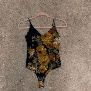 Windsor low back floral bodysuit tank top